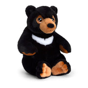 Zwarte beer knuffel - pluche - 25 cm - wilde dieren - Pluchen speelgoed