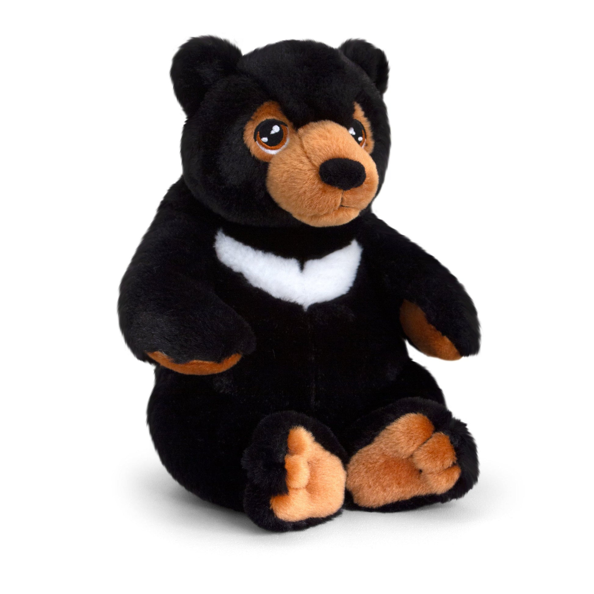 Zwarte beer knuffel - pluche - 25 cm - wilde dieren - Pluchen speelgoed