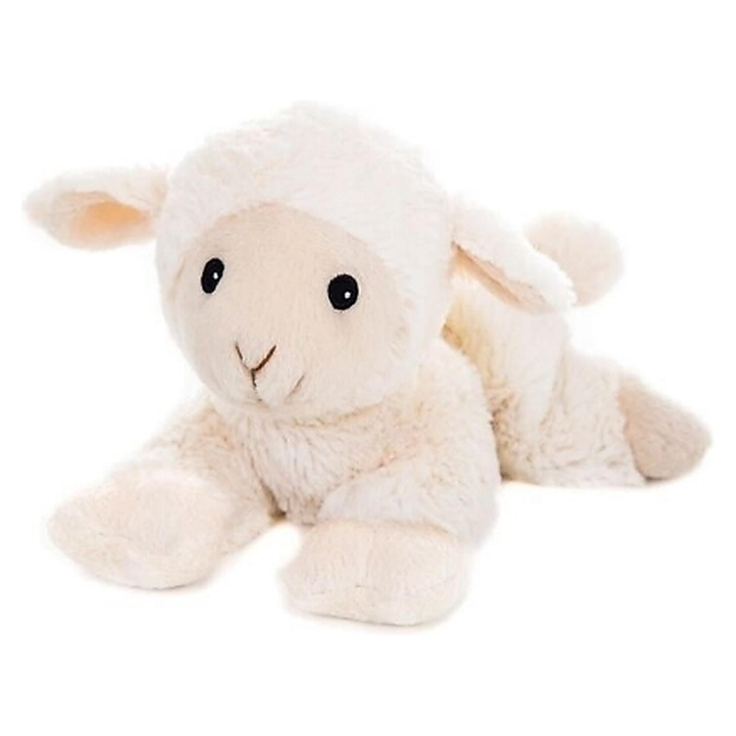 Magnetron warmte knuffel schaap - wit - 18 cm - geurknuffel - Pluchen speelgoed