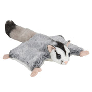 Nature Planet vliegende eekhoorn knuffel - pluche - 34 cm - grijs - oerwoud dieren - Pluchen speelgoed