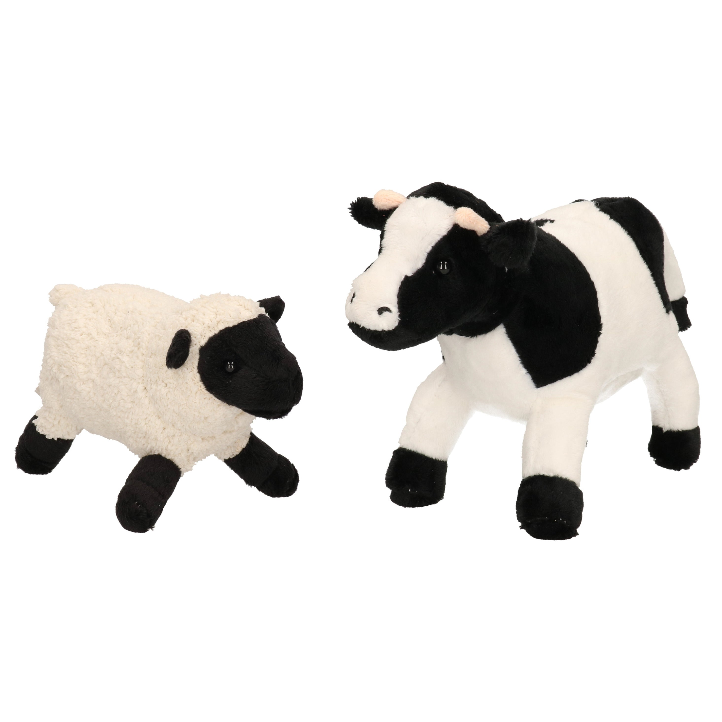 pluche-knuffel-boerderijdieren-set-koe-en-schaap-lammetje-van-22-cm-zachte-kinder-knuffels_10351534