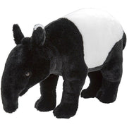Nature Planet tapir knuffel - pluche - zwart/wit - 26 cm - Pluchen speelgoed