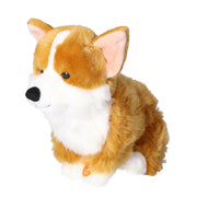 Corgi knuffel - pluche - bruin/wit - 30 cm - Hermann Teddy - Pluchen speelgoed