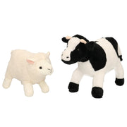 pluche-knuffel-boerderijdieren-set-koe-en-schaap-lammetje-van-22-cm-zachte-kinder-knuffels_10351535