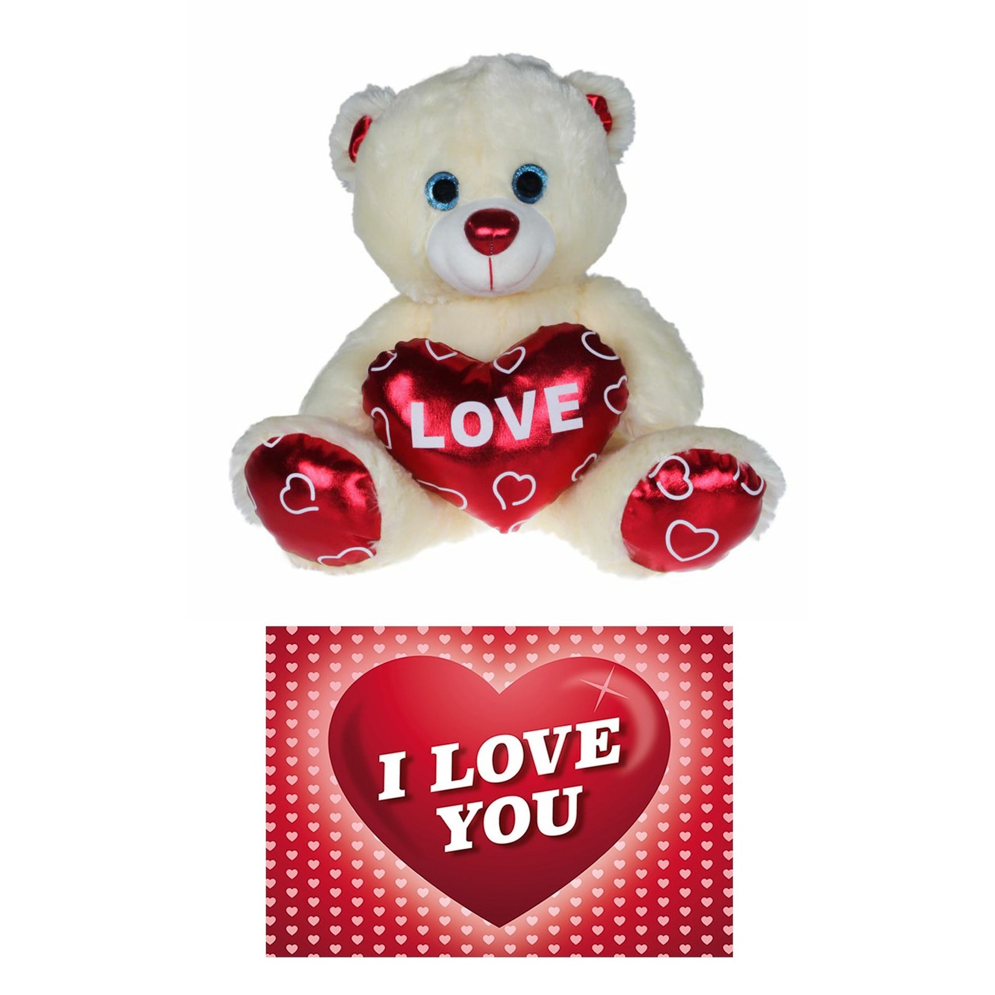 kruger-pluche-knuffelbeer-25-cm-wit-rood-valentijn-love-hartje-hartjes-wenskaart_10373539-1