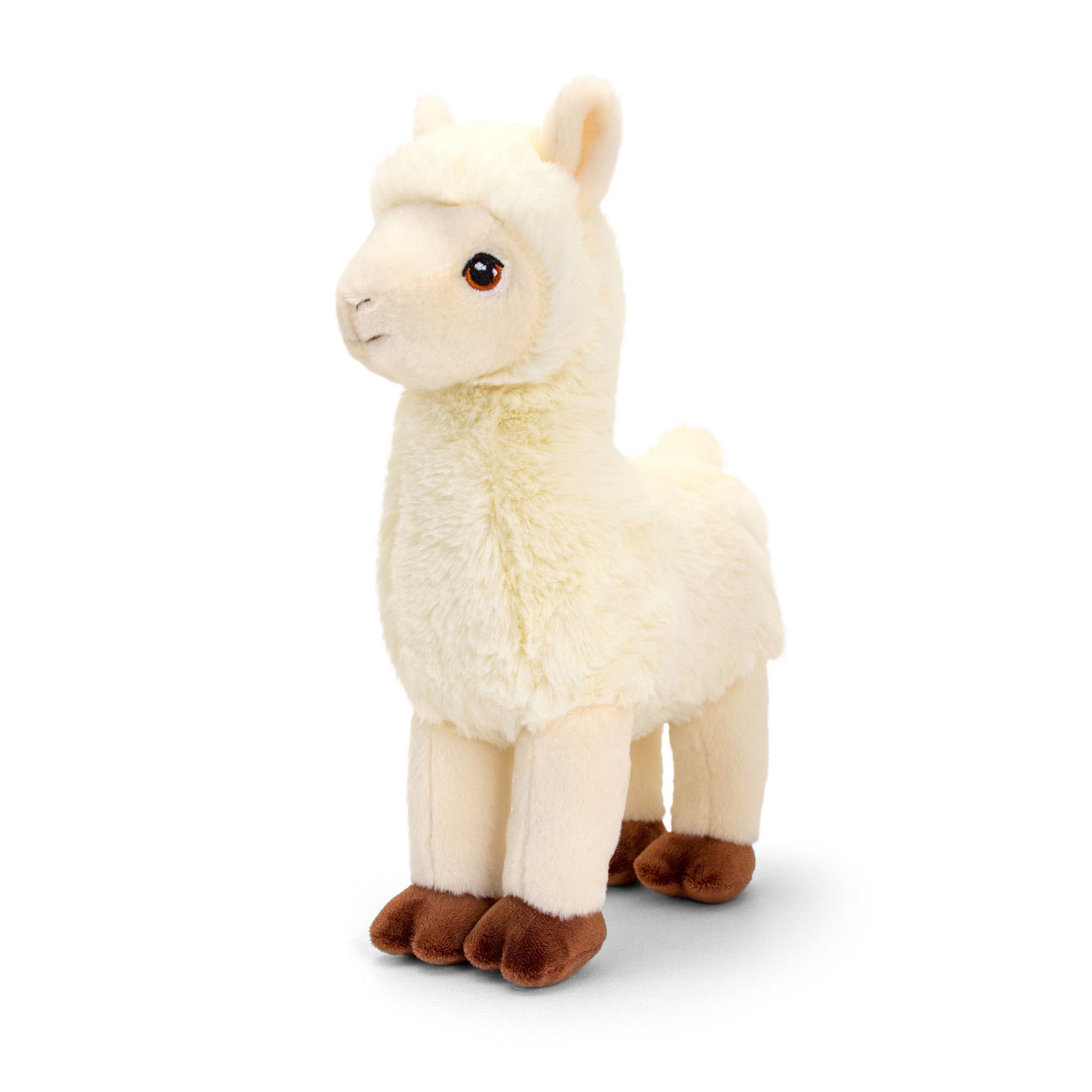 pluche-knuffel-dier-witte-lama-30-cm_10350551