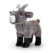 Geitje knuffel - pluche - grijs - 25 cm - boerderijdier - Pluchen speelgoed