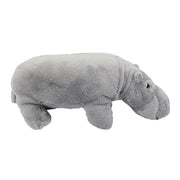 Nijlpaard knuffel - pluche - grijs - 23 cm - dierenknuffel - Pluchen speelgoed