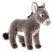 Pluche ezel knuffel - grijs - 25 cm - ezeltje - Pluchen speelgoed