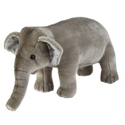 Ravensden olifant knuffel - pluche - grijs - 28 cm - dierenknuffel - Pluchen speelgoed