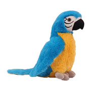 Papegaai knuffel - pluche - blauw - 24 cm - dierenknuffel - Pluchen speelgoed