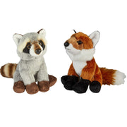 bosdieren-zachte-pluche-knuffels-2x-stuks-vos-en-wasbeer-van-15-cm_10363566