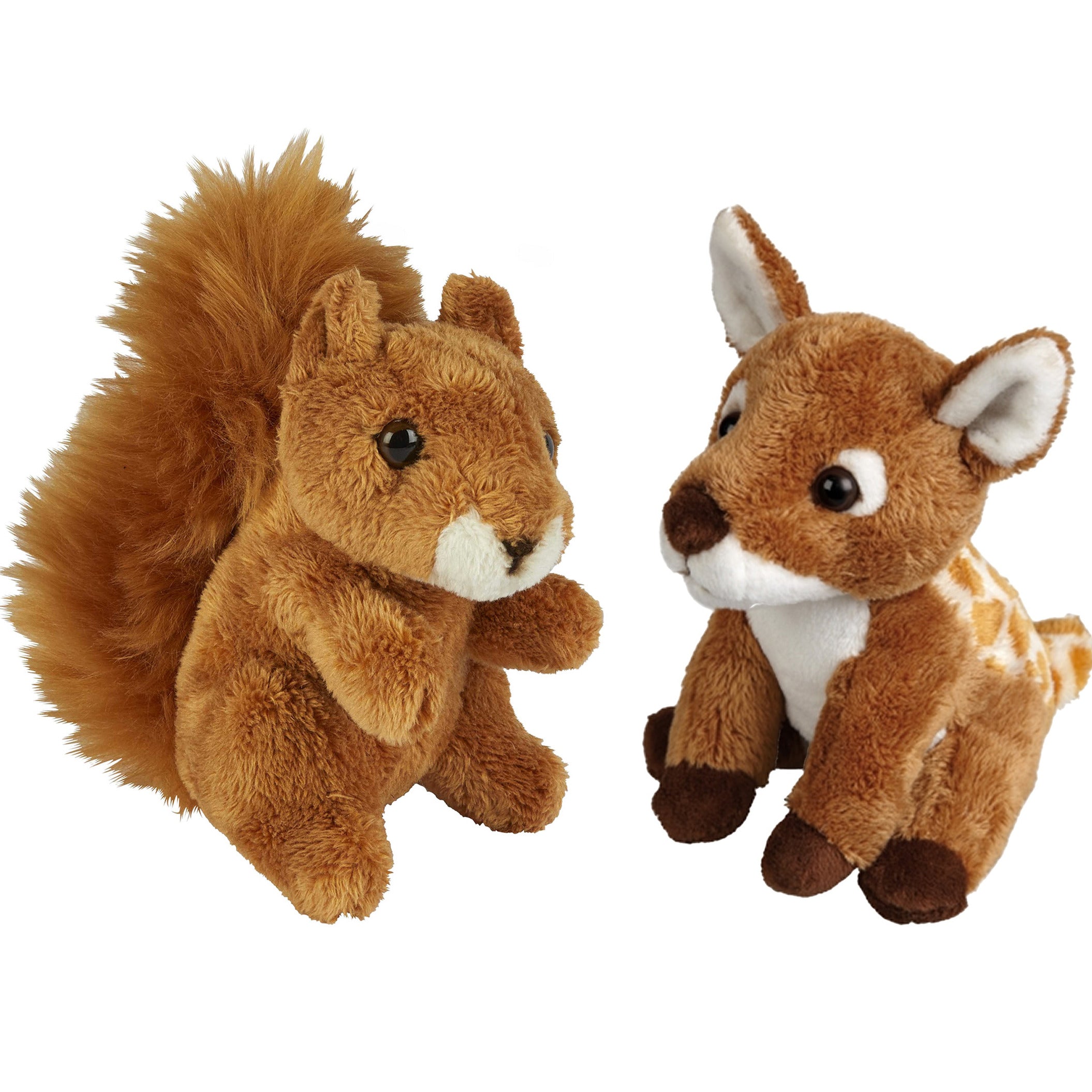 bosdieren-zachte-pluche-knuffels-2x-stuks-hertje-en-eekhoorn-van-15-cm_10363567