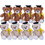 pakket-van-12x-stuks-geslaagd-thema-cadeau-pluche-knuffel-beertjes-beige-en-bruin-20-cm_10327568-1