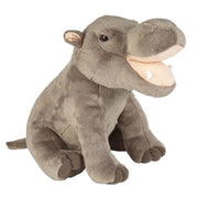 Ravensden nijlpaard knuffel - pluche - grijs - 30 cm - Pluchen speelgoed
