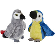 Papegaaien knuffels set van 2 - pluche - 15 cm - Pluchen speelgoed