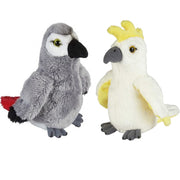 tropische-vogels-pluche-knuffels-2x-stuks-kaketoe-en-papegaai-van-15-cm_10363577