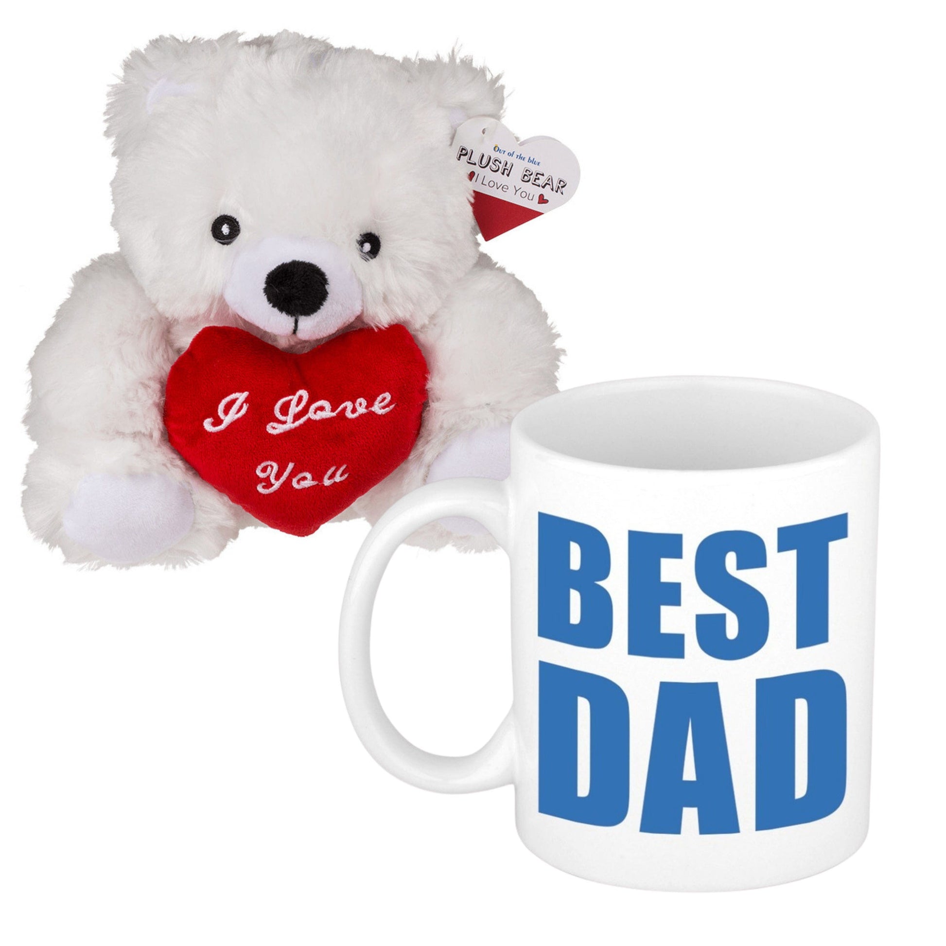 Vaderdag cadeau - knuffelbeer met mok - Best Dad - pluche - Pluchen speelgoed