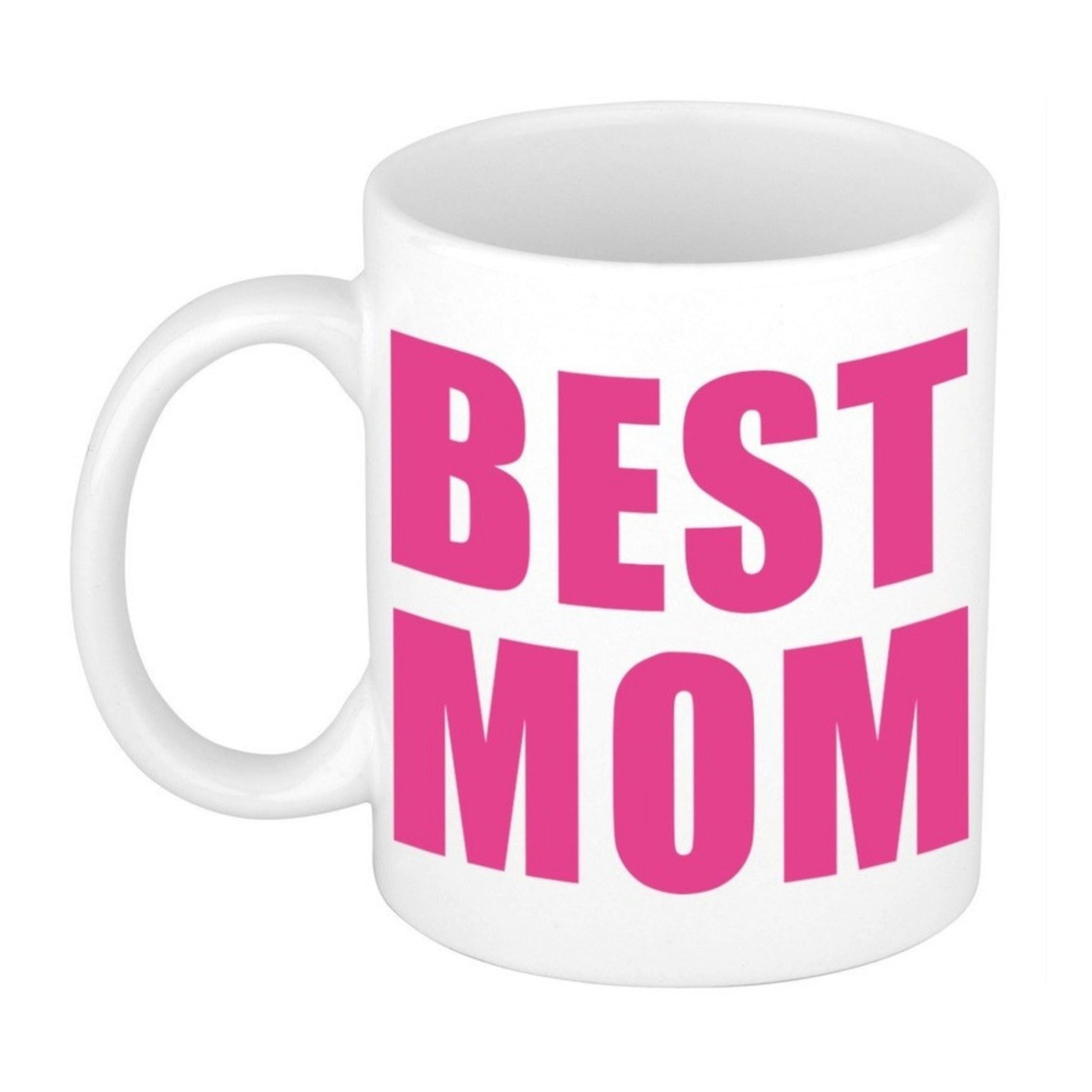 Moederdag cadeau - knuffelbeer met mok - best mom - Pluchen speelgoed