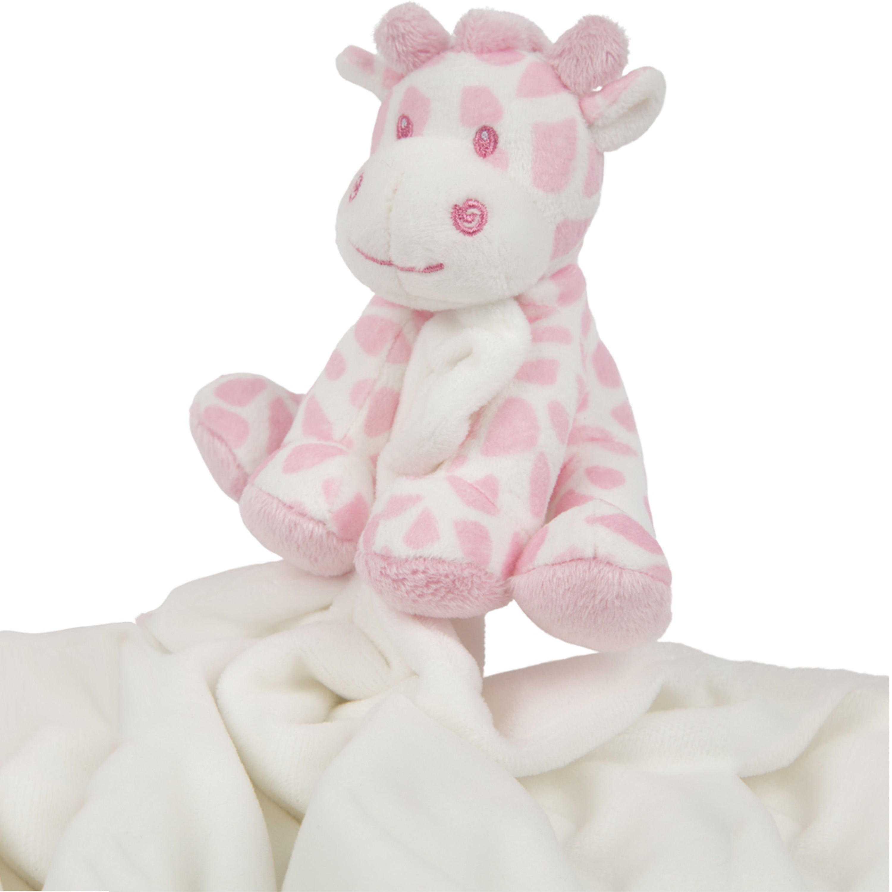 suki-gifts-giraffe-knuffel-pluche-tuttel-doekje-roze-wit-30-cm_10404581