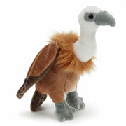 Vale gier knuffel - pluche - bruin/wit - 21 cm - vogels - Pluchen speelgoed