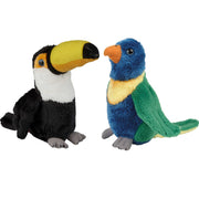 tropische-vogels-pluche-knuffels-2x-stuks-lori-parkiet-en-toekan-van-15-cm_10363582