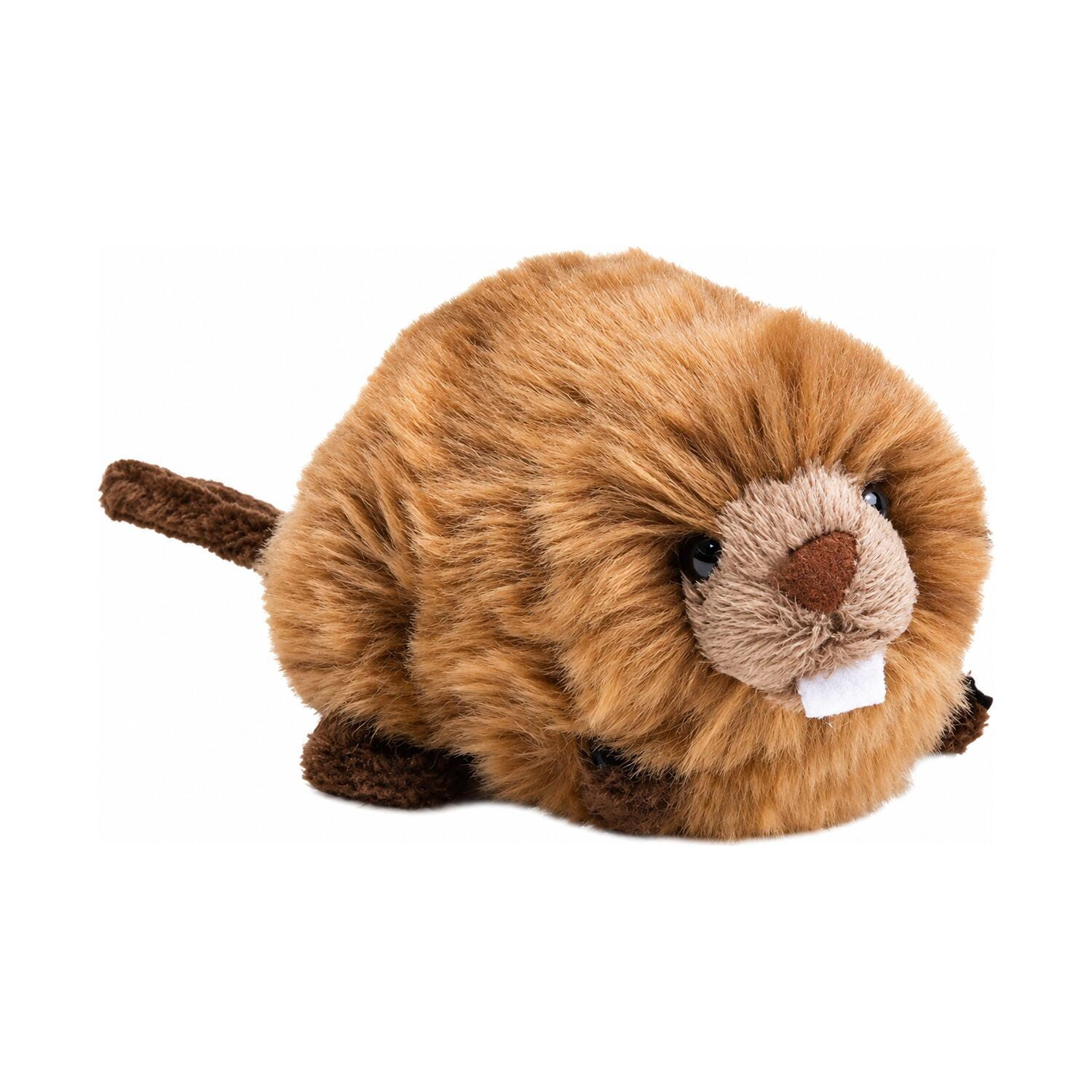 Pluche bever knuffel - bruin - 19 cm - dierenknuffel - Pluchen speelgoed