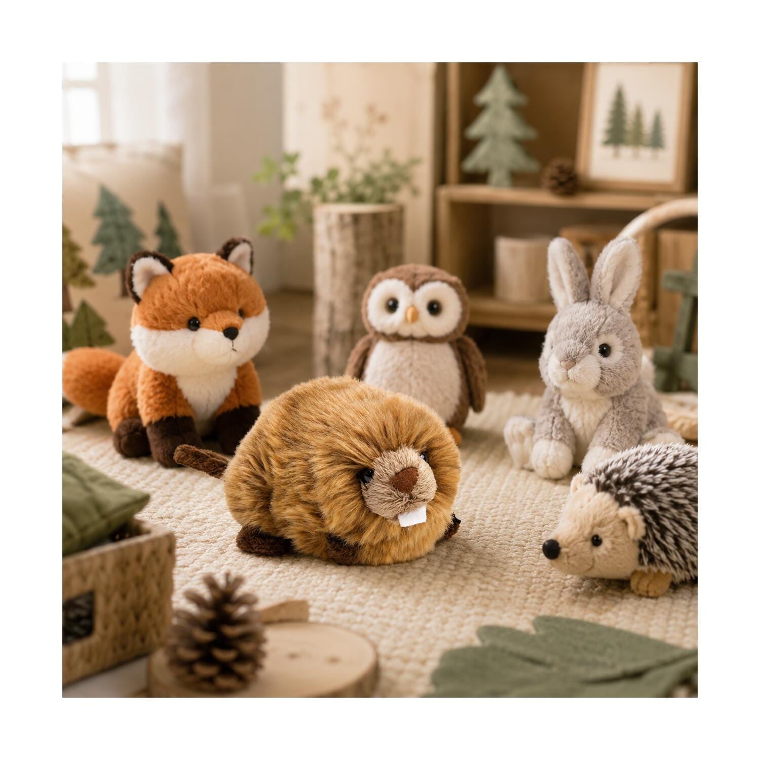 Pluche bever knuffel - bruin - 19 cm - dierenknuffel - Pluchen speelgoed