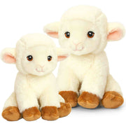 Pluche schapen familie - knuffel - 18 en 25 cm - boerderij - Pluchen speelgoed