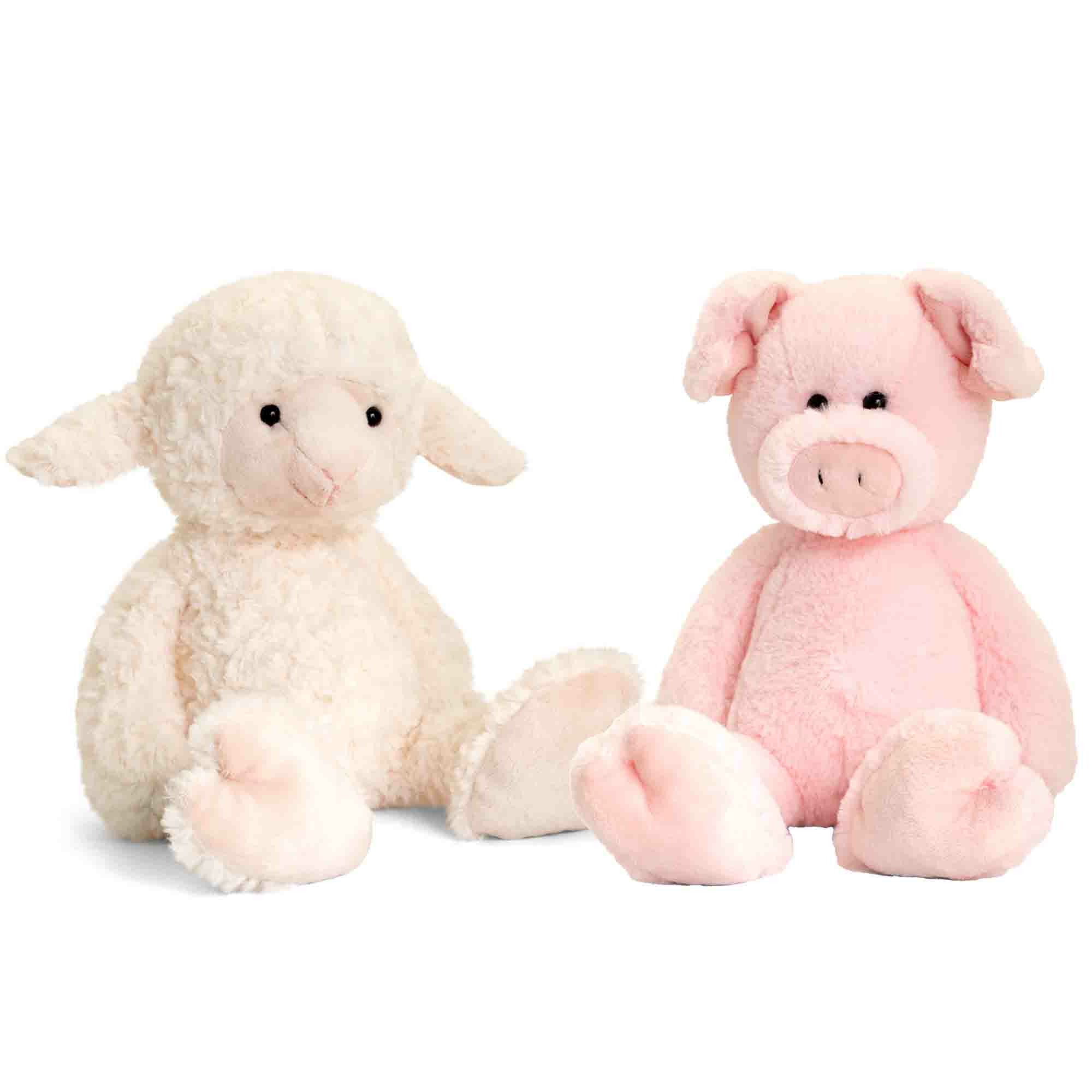 pluche-knuffels-varken-en-lammetje-boerderij-vriendjes-18-cm_10365594