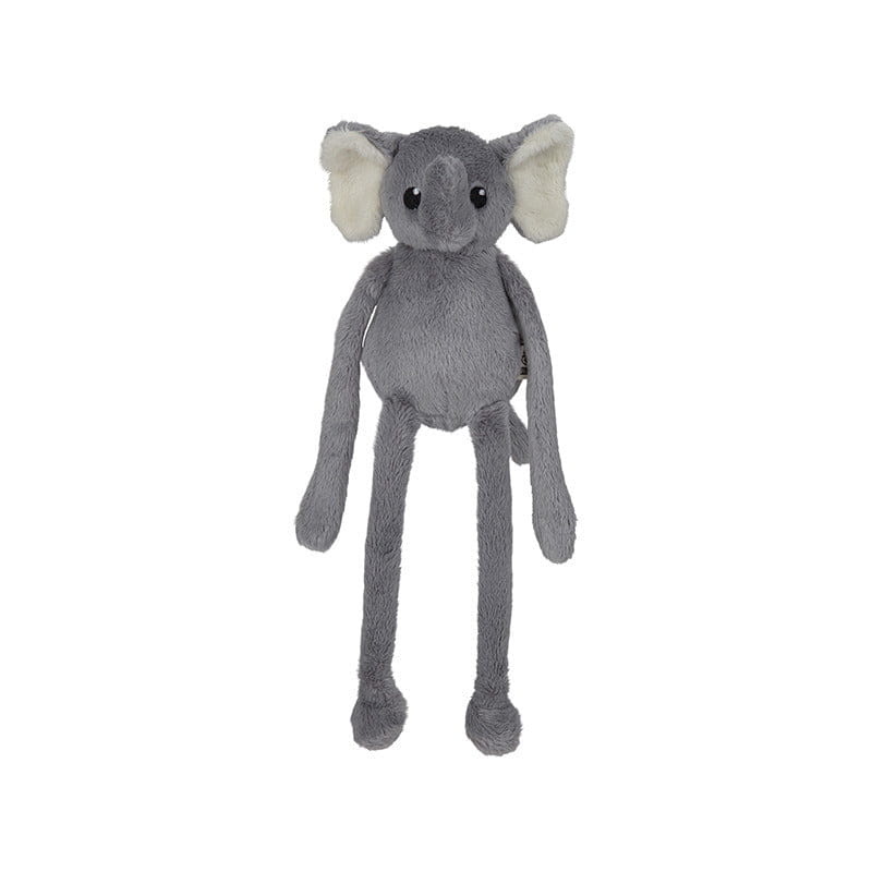 Nature Planet olifant knuffel - pluche - 33 cm - grijs - Pluchen speelgoed