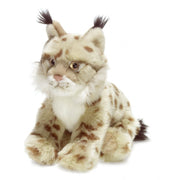WNF lynx knuffel - pluche - grijs/bruin - 23 cm - liggend - Pluchen speelgoed