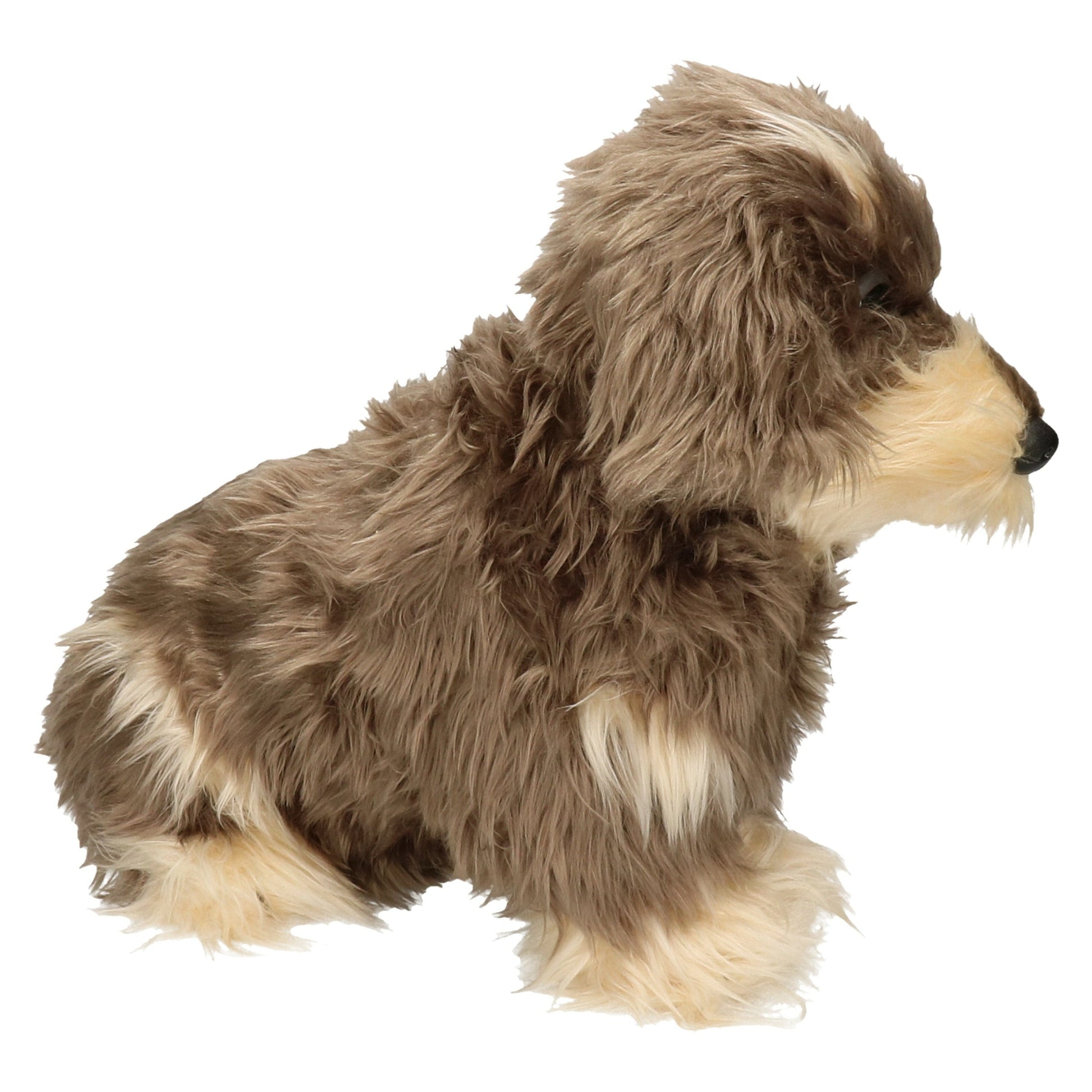 Pluche teckel knuffel - langharig - 45 cm - hondenknuffel - Pluchen speelgoed