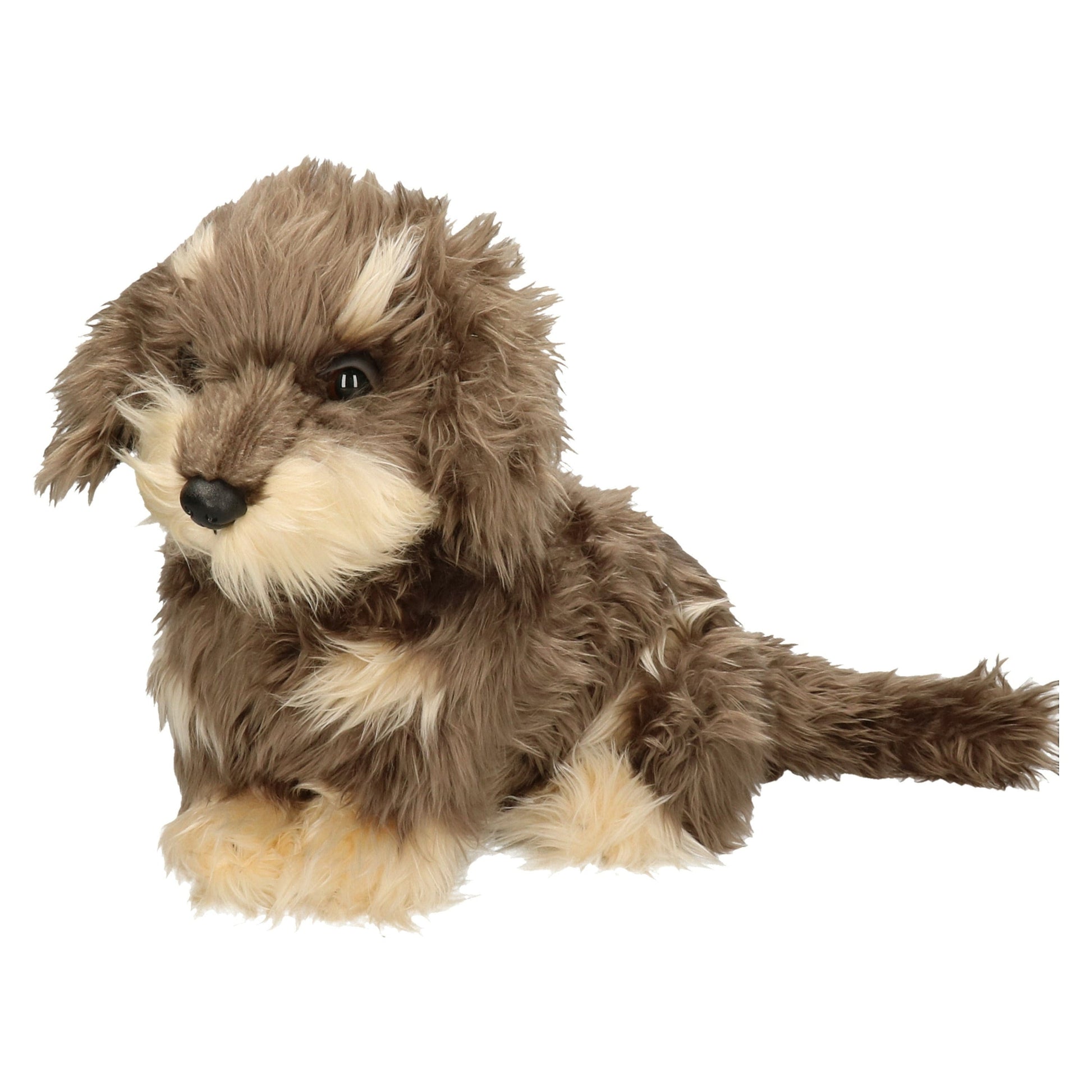 Pluche teckel knuffel - langharig - 45 cm - hondenknuffel - Pluchen speelgoed