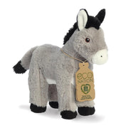 aurora-pluche-ezel-eco-nation-dieren-knuffels-28-cm-grijs-boerderijdieren-knuffel_10347606