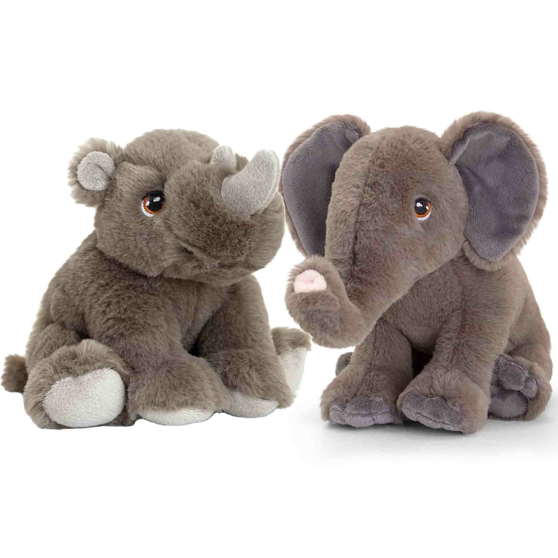 pluche-knuffels-neushoorn-en-olifant-safari-vriendjes-25-cm_10365607