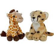 Ravensden safari knuffels - pluche - 2 stuks - 15 cm - Pluchen speelgoed