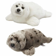 Zeehonden knuffels set - pluche - 40 cm - wit en grijs - Pluchen speelgoed