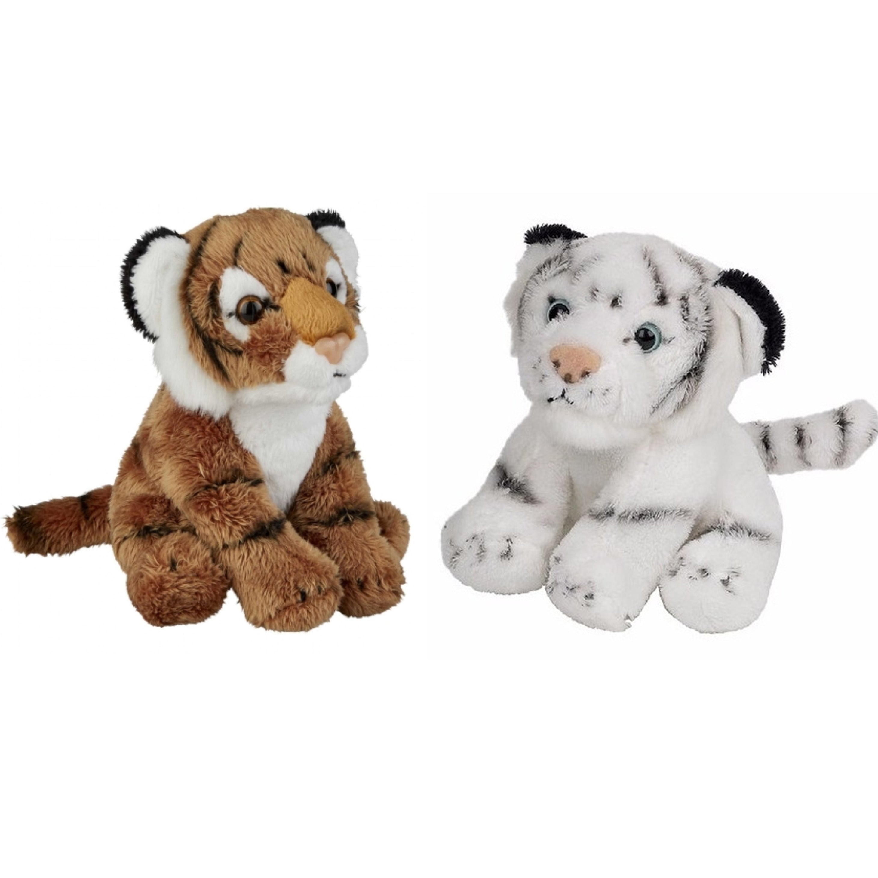 safari-dieren-serie-pluche-knuffels-2x-stuks-witte-en-bruine-tijgers-van-15-cm_10363608