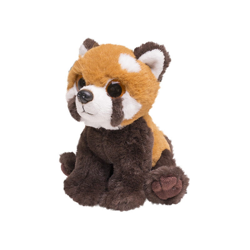 Nature Planet rode panda knuffel - pluche - 13 cm - knuffeldier - Pluchen speelgoed