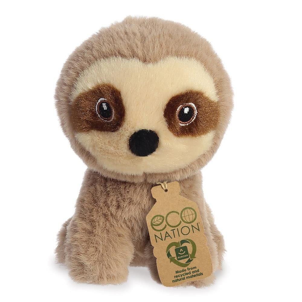 Aurora luiaard knuffel - pluche - 13 cm - dierenknuffel - Pluchen speelgoed