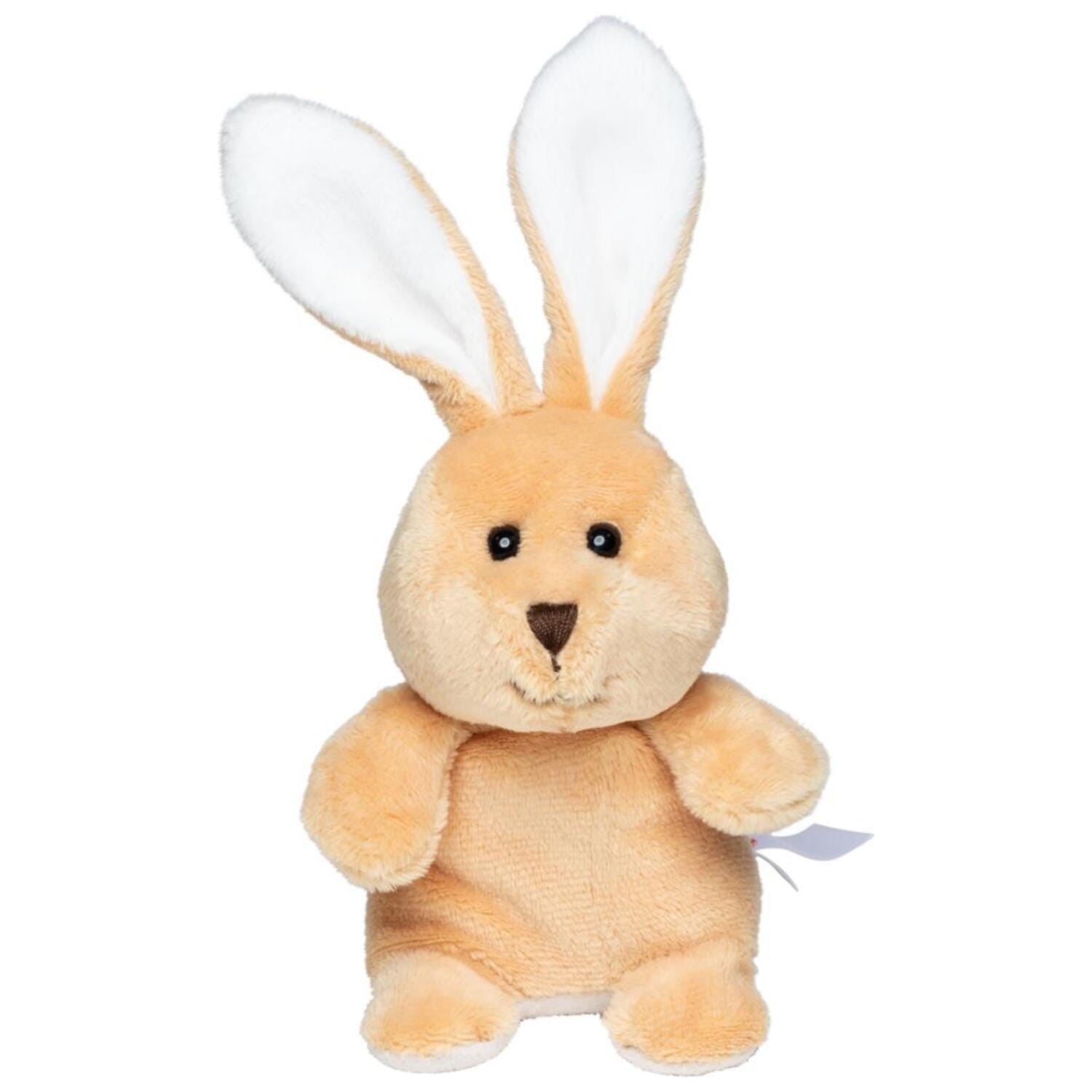 MBW knuffel konijn/haas - pluche - lichtbruin - 18,5 cm - Pluchen speelgoed