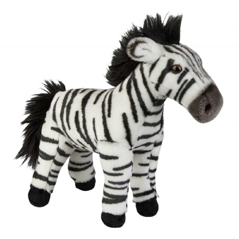 Ravensden zebra knuffel - pluche - zwart/wit - 28 cm - Pluchen speelgoed