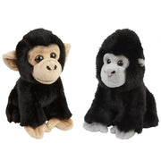 apen-serie-zachte-pluche-knuffels-2x-stuks-gorilla-en-chimpansee-aap-van-18-cm_10363624