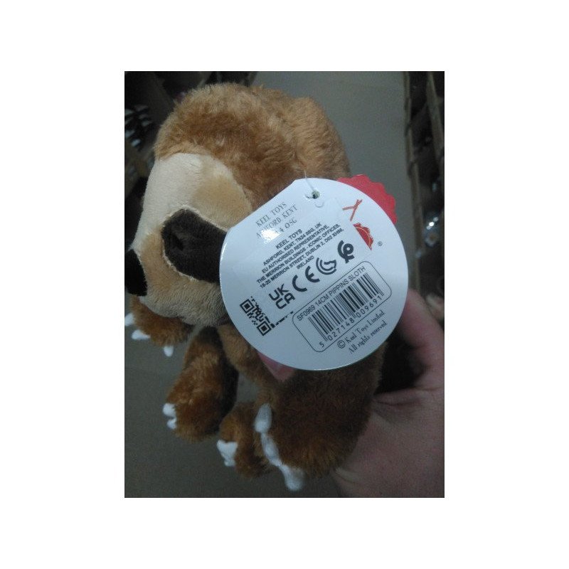 keel-toys-pluche-luiaard-knuffel-14-cm-bruin-bosdieren-jungle-speelgoed-knuffels_10082629-1