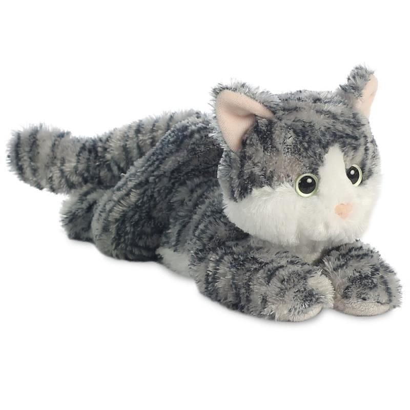 Aurora pluche kat - grijs - 30 cm - knuffeldier - Pluchen speelgoed