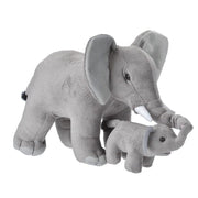 Pluche olifant met kalfje - grijs - 38 cm - knuffel - Pluchen speelgoed