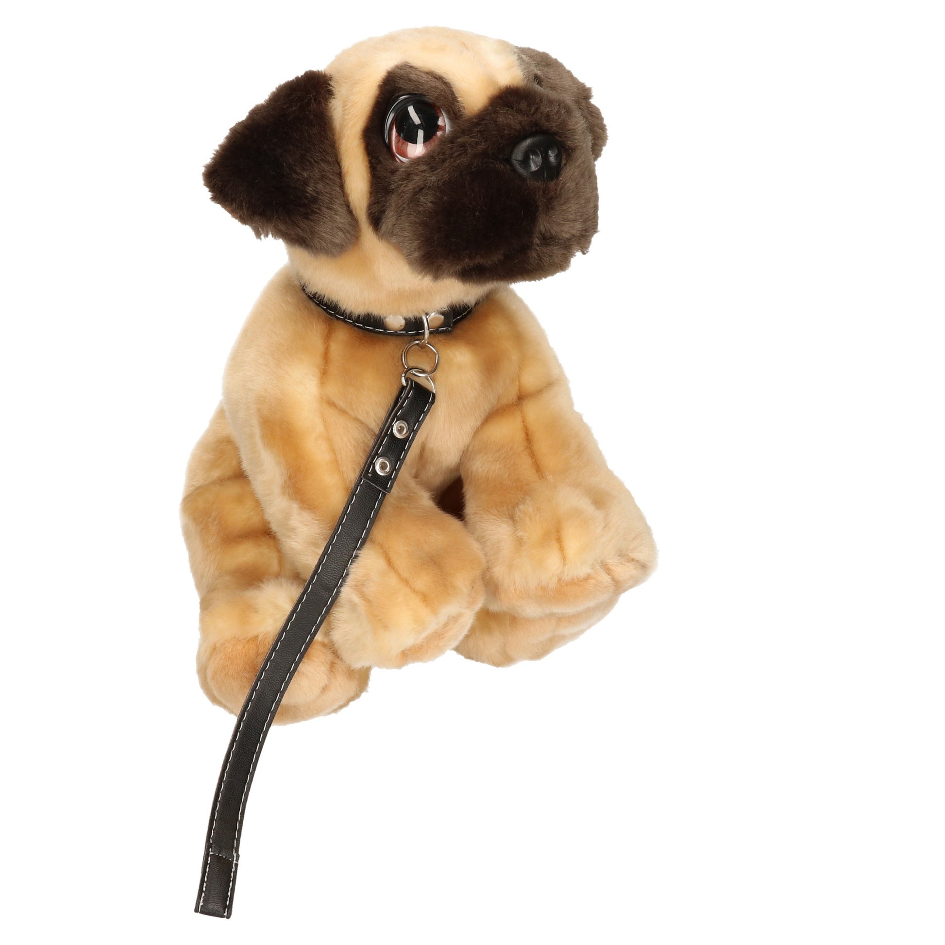keel-toys-pluche-hond-bruine-mopshond--pug-met-riem-knuffel-30cm_10313634