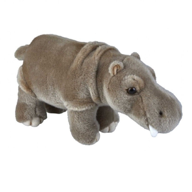 Ravensden nijlpaard knuffel - pluche - grijs - 28 cm - wilde dieren - Pluchen speelgoed