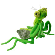 Bidsprinkhaan knuffel - pluche - groen - 35 cm - Pluchen speelgoed